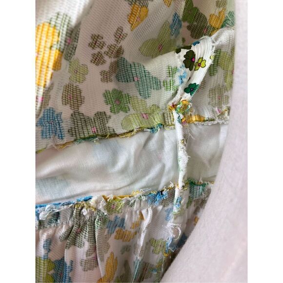 1970s Flower Power Maxi Dress Day Glo - Picture 9 of 12